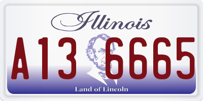IL license plate A136665
