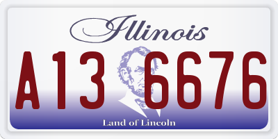 IL license plate A136676