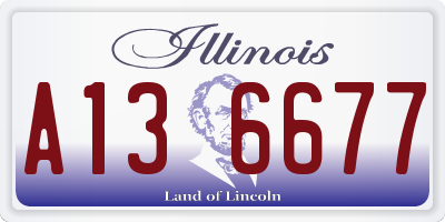 IL license plate A136677