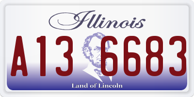 IL license plate A136683