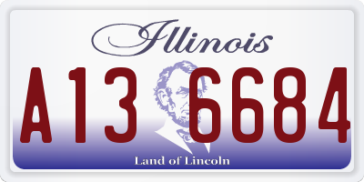IL license plate A136684