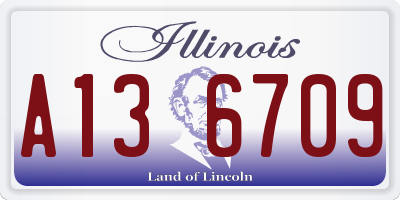 IL license plate A136709