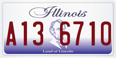 IL license plate A136710