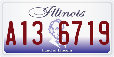 IL license plate A136719