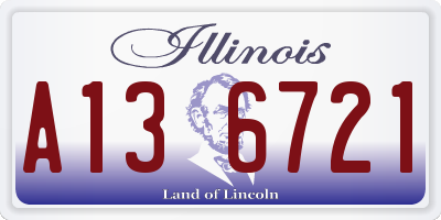 IL license plate A136721