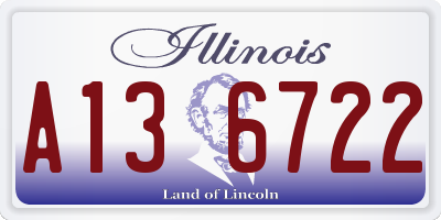 IL license plate A136722