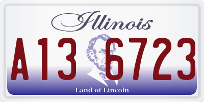 IL license plate A136723