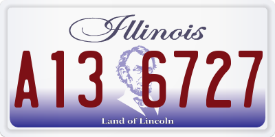 IL license plate A136727