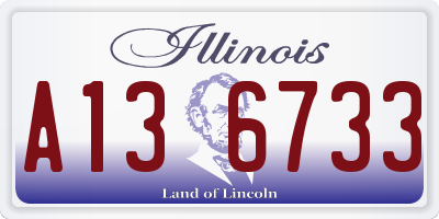IL license plate A136733