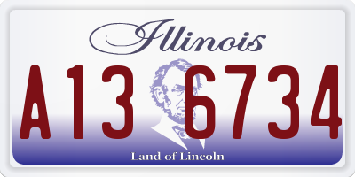 IL license plate A136734