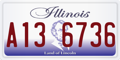 IL license plate A136736