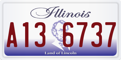 IL license plate A136737