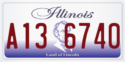 IL license plate A136740