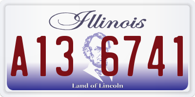 IL license plate A136741