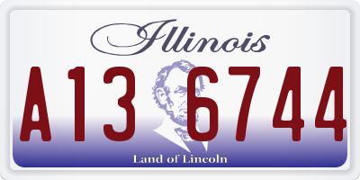 IL license plate A136744