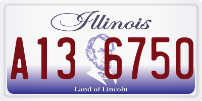 IL license plate A136750