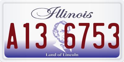 IL license plate A136753