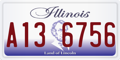 IL license plate A136756