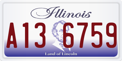 IL license plate A136759