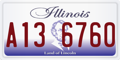 IL license plate A136760