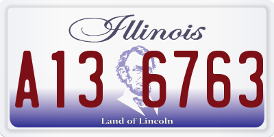 IL license plate A136763