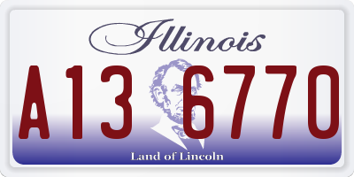 IL license plate A136770
