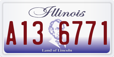 IL license plate A136771