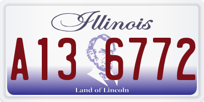 IL license plate A136772
