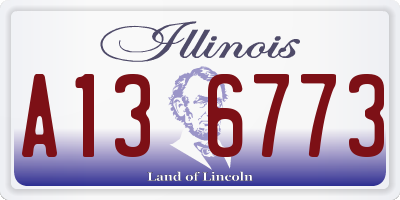 IL license plate A136773