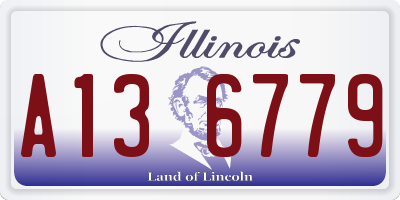 IL license plate A136779
