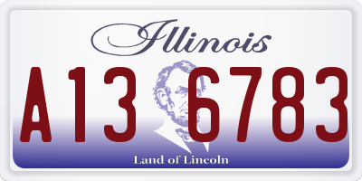 IL license plate A136783