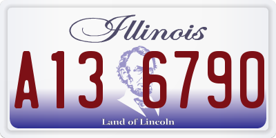 IL license plate A136790