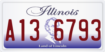 IL license plate A136793