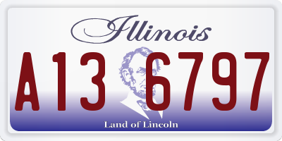 IL license plate A136797
