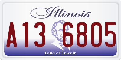 IL license plate A136805