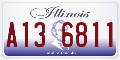 IL license plate A136811