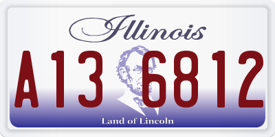 IL license plate A136812