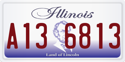 IL license plate A136813
