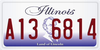IL license plate A136814