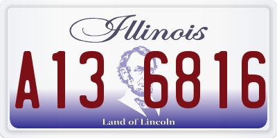 IL license plate A136816