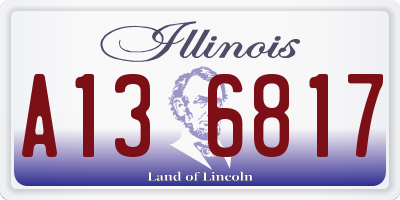IL license plate A136817