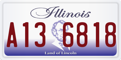 IL license plate A136818