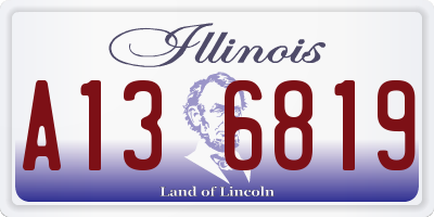 IL license plate A136819