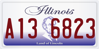 IL license plate A136823