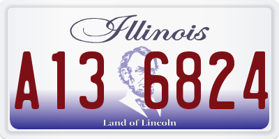 IL license plate A136824
