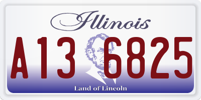 IL license plate A136825