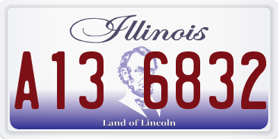 IL license plate A136832