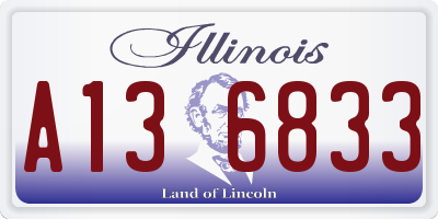 IL license plate A136833
