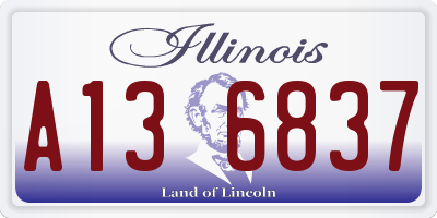 IL license plate A136837