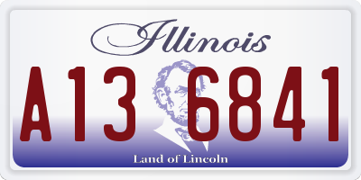IL license plate A136841